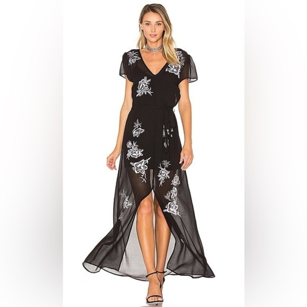 Lovers + Friends Sea Goddess Dress in Black and White M NWOT
